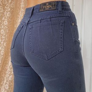 Auth FENDI DARK BLUE JEANS
